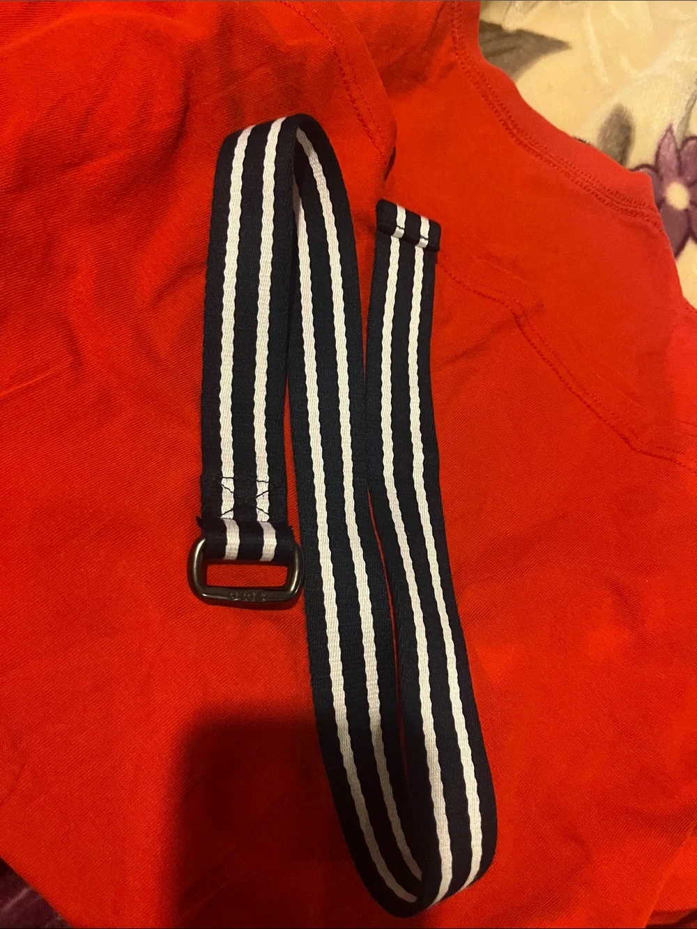 Vintage Polo Ralph Lauren Cotton Striped Belt 31” long